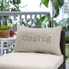 Sunbrella Indoor/Outdoor Unplug Embroidered Lumbar Throw Pillow Cast Silver - Sorra Home - image 4 of 4