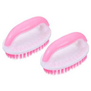 Unique Bargains Plastic Shoe Carpet Floor Cleaning D Handle Laundry Scrub Brushes 2 Pcs - 1 of 4