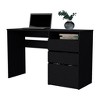 PAGED Home Office Desk Simple Modern L-Shaped Writing Desk with 5 Open Storage Shelves for Study - 3 of 4