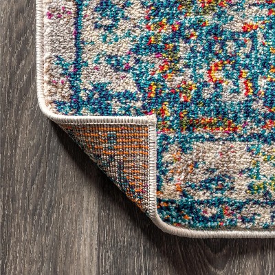 Bohemian Multicolor Synthetic 8' x 10' Reversible Area Rug