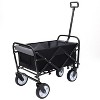 CAVINAS Collapsible Foldable Wagon Cart with Strapping System, Shopping Cart with All-Terrain Wheels Beach Wagon, Utility Cart for Camping - 3 of 4