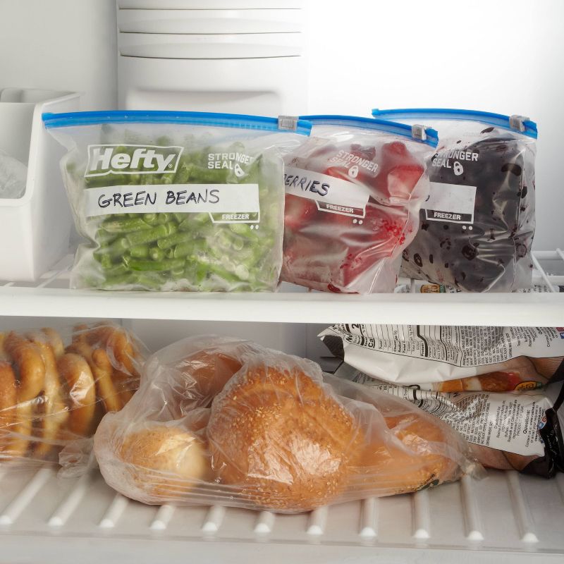 Hefty Quart Freezer Storage Slider Bags - 35ct, 3 of 12
