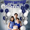 KatchOn, Blue and Silver Birthday Decorations Set - Big, Pack of 47 |Pom Poms |Blue and White Birthday Decorations - 3 of 4