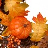 24" Maple Leaf and Pumpkins Artificial Wreath - National Tree Company - 3 of 4