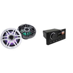 Fusion MS-RA670 Apollo Source Unit w/ Clarion CMSP-771RGB-SWG Premium 7.7-inch Coaxial Marine Speakers with built-in RGB illumination ( Includes Wh... - 1 of 4