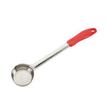 Winco One-Piece Solid Portion Spoon, Red, 2 oz