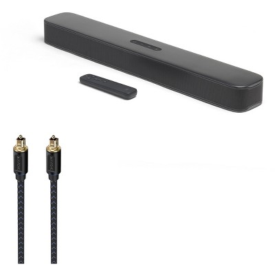 JBL Bar 2.0 All-in-One Compact 2.0 Channel Sound Bar with Austere V Series Optical Audio Cable - 6.56 ft (2.0m)