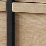 black frame wood contrast color