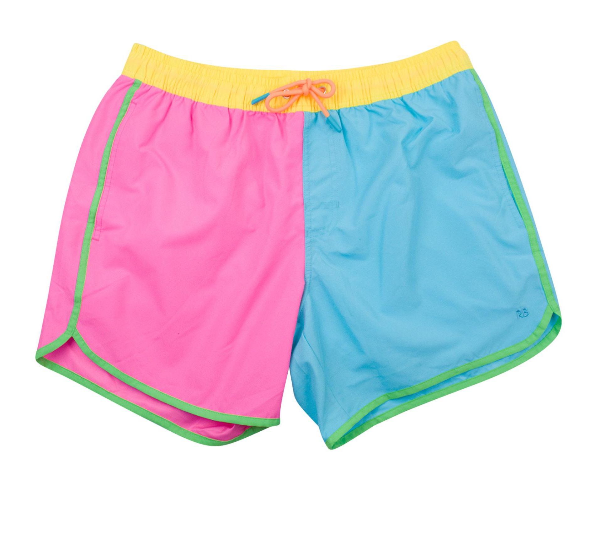 RuggedButts Men's UPF50+ Dolphin Hem Swim Trunks
