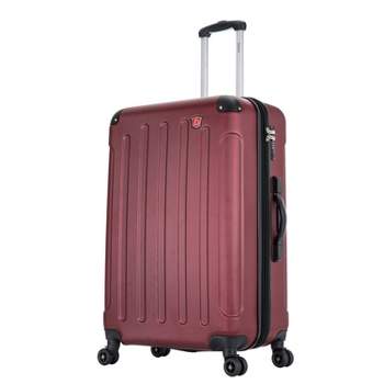 DUKAP Intely Hardside Large Checked Spinner Suitcase with Integrated Digital Weight Scale