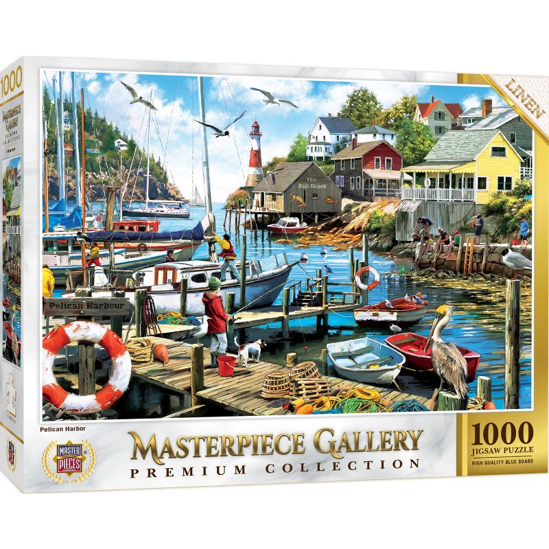 MasterPieces 1000 Piece Jigsaw Puzzle - Pelican Harbor - 26.8"x19.3", 2 of 7