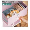 Dresser with 4 Drawers ,Fabric Storage Tower, Organizer Unit for Living Room, Hallway, Closets,Sturdy Steel Frame, Wooden Top - 3 of 4