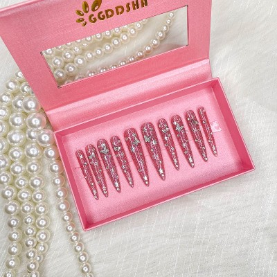 Vynxaria Pink Versatile Press-On Nails for Any Outfit Size M