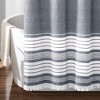 Nantucket Yarn Dyed Cotton Tassel Fringe Shower Curtain - Lush Décor  - image 4 of 4