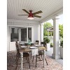 Hunter Fan 52" Mill Valley Barn Low Profile Damp Rated Ceiling Fan with LED Light Kit and Pull Chain Red - 3 of 4