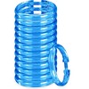 Home Mart Goods 12 Piece Premium Plastic Blue Shower Curtain Hooks Rings Round 2.3" Inches - 4 of 4