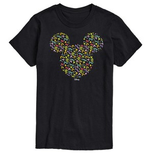 Men's - Disney - Mickey Head With Pattern Short Sleeve Graphic T-Shirt - 1 of 4