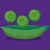 Women's Design By Humans Cute jumping peas in pod cartoon illustration By thefrogfactory Racerback Tank Top - 2 of 3