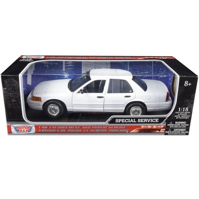 white police car toy