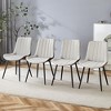 NicBex PU Leather Dining Chairs Set of 4,Modern Armless Upholstered Kitchen Chair with Integral High Back and Metal Legs for Dining Room,Kitchen - 2 of 4