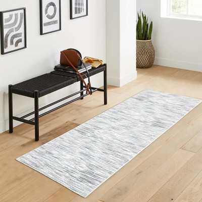 Modern Abstract Area Rugs Striped Rug Machine Washable Non-Slip Floor Carpet