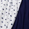 Fitted Jersey Crib Sheet Dots and Solid Navy Blue - Cloud Island™ - Navy - 2pk - image 2 of 3