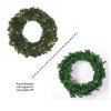 Garden Elements Prelit Faux Douglas Fir Christmas Wreath, 400 Clear Lights, 60 - 2 of 4