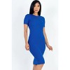 Slickblue Ribbed Bodycon Midi Dress, Comfortable Fit, Stretchy Polyester-Spandex, Color and Size Options - 4 of 4