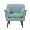 Mid-Century Modern Armchair with Rounded Arms, Full Foam Seat and Wooden Legs for Living Room - 4 of 4