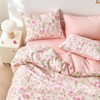 BAGOKIE Twin Size 5 Pieces Kids Bed in a Bag Floral Bedding Set for Girls - 2 of 4