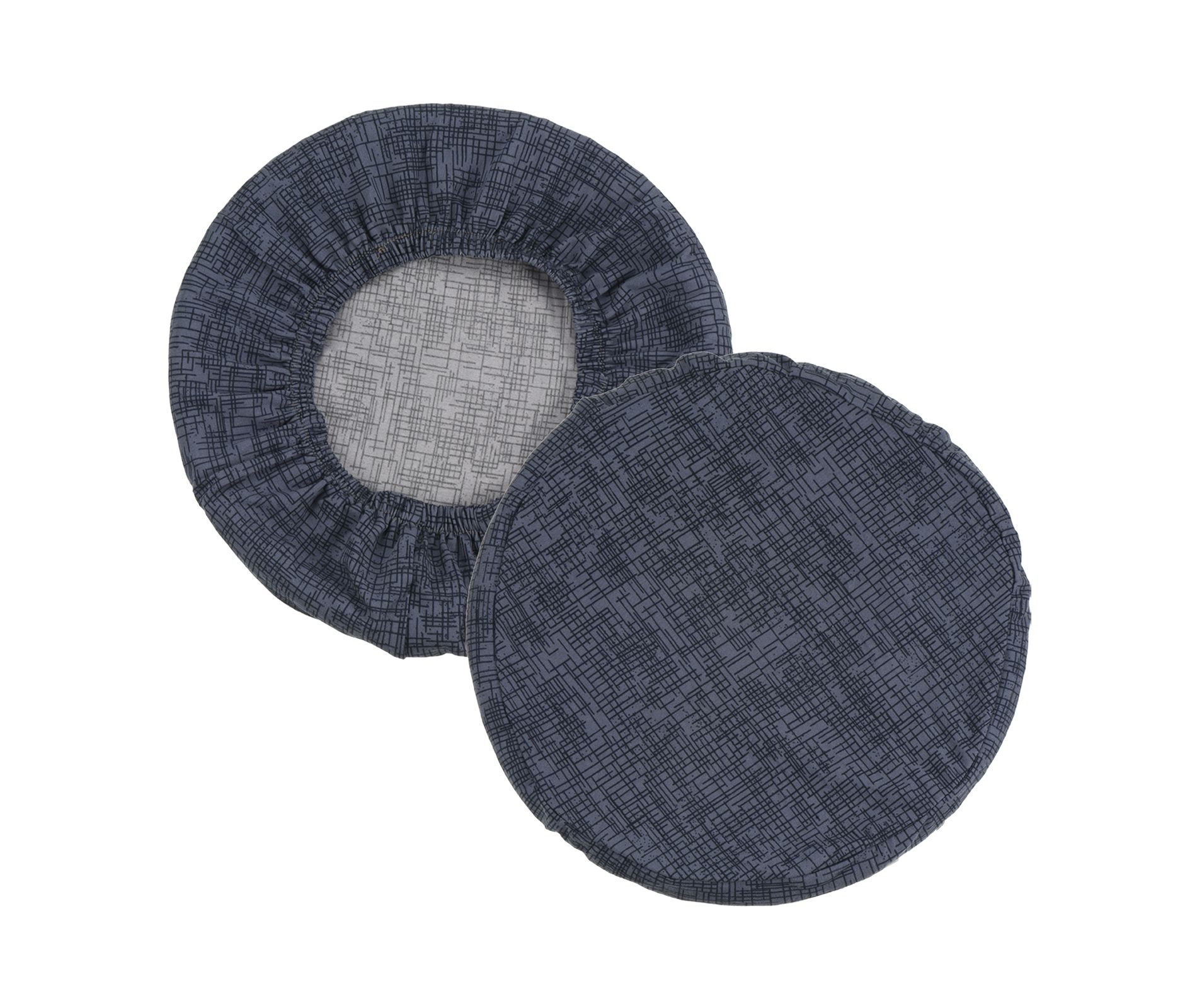 Unique Bargains Round Washable Elastic Bar Stool Cover for Dia 12"-14" Chairs 2 Pcs Dark Grey