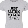 Women's - Peanuts - Resting My Eyes Snoopy Fitted Graphic T-Shirt - 2 of 4