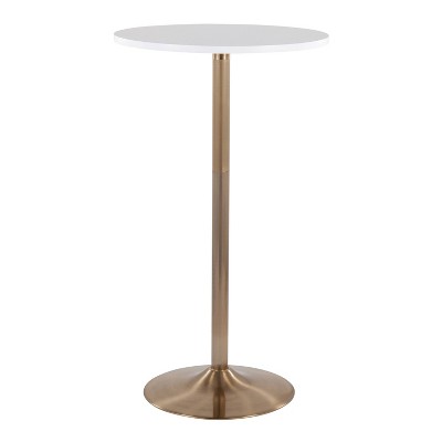 Pebble 24" Bar Height Table Gold/Whites - LumiSource