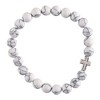 Dicksons Woman Of God Cross White One Size Howlite Frost Bracelet On Presentation Card - 2 of 4