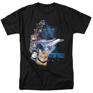 Men's Star Trek Feline Galaxy T-Shirt - 1 of 4