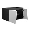 SEVOBAL Bathroom Storage Cabinets Floating Wall Mounted Vanity With Soft Close Cabinet Door for Modern Homes, Black, 30.91"*19.49"*18.9" - 2 of 4