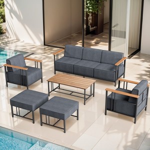 Gymojoy Outdoor Sofa Funiture with Thick Cushion for Garden Yard - 1 of 4