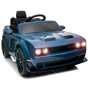 Jojoka 12V Kids Licensed Dodge Challenger Ride On Car with Remote, LED Lights, Bluetooth, MP3 - 1 of 4