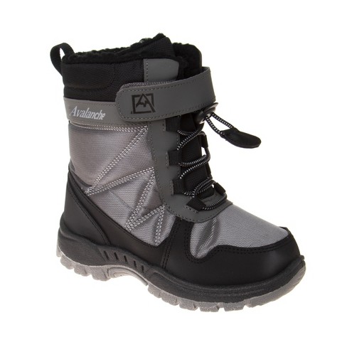 Avalanche Toddler Boys Snow Boots Gray Black Size 9