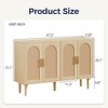 Sevobal Decorative Storage Cabinets, Rattan Buffet Sideboard Cabinet Cupboard for Kitchen, Living Floor Cabinet, Yellow 47.2*13.8*31.1 - 3 of 4