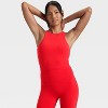 Women's Everyday Soft High Neck Cropped Support Tank Top - All In Motion™ - 3 of 3