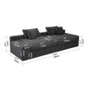 118.1" x 47.2" Plush Corduroy Modular Sectional Sofa with 2PC Free Combination and No Assembly - 4 of 4