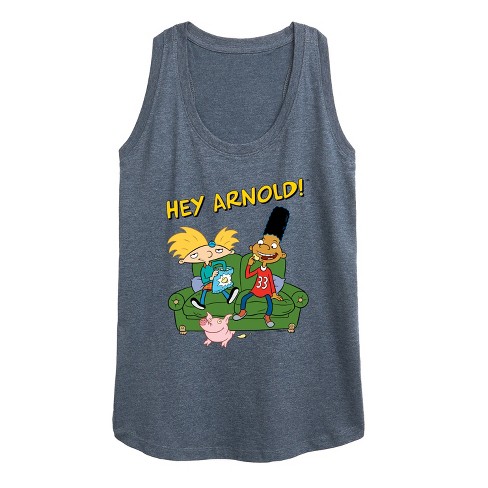 Women's - Hey Arnold! - Arnold, Gerald, and Abner Graphic Racerback Tank - image 1 of 4