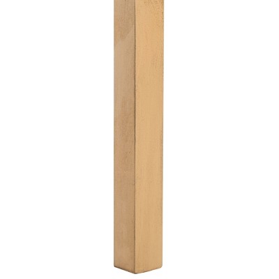 Ajana Light Wood and Black Metal Console Table with Storage