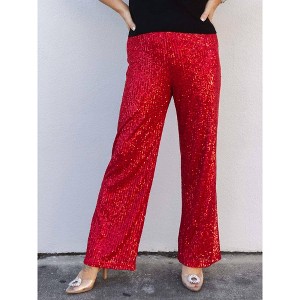 Women's Occasion Ready Sequin Pants - SKIES ARE BLUE - 1 of 4