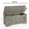 Storage Chest, Width Storage Bench, Entryway Shoe Bench with Safety Hinge - 4 of 4