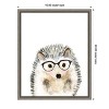 Amanti Art Hedgehog in Glasses by Mercedes Lopez Charro Canvas Wall Art Print Framed 16 x 20-in. - 4 of 4