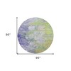 Artichoke Green Purple And Lilac Abstract Washable Indoor Outdoor Area Rug - 3 of 4