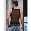Men's Mesh Tank Top Fishnet Fitted Sleeveless Muscle Round Neck Top - 4 of 4