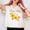 Simply Sage Market Women's Hawaii Girly Flower Short Sleeve Relaxed Fit Cropped Tee - 2 of 3